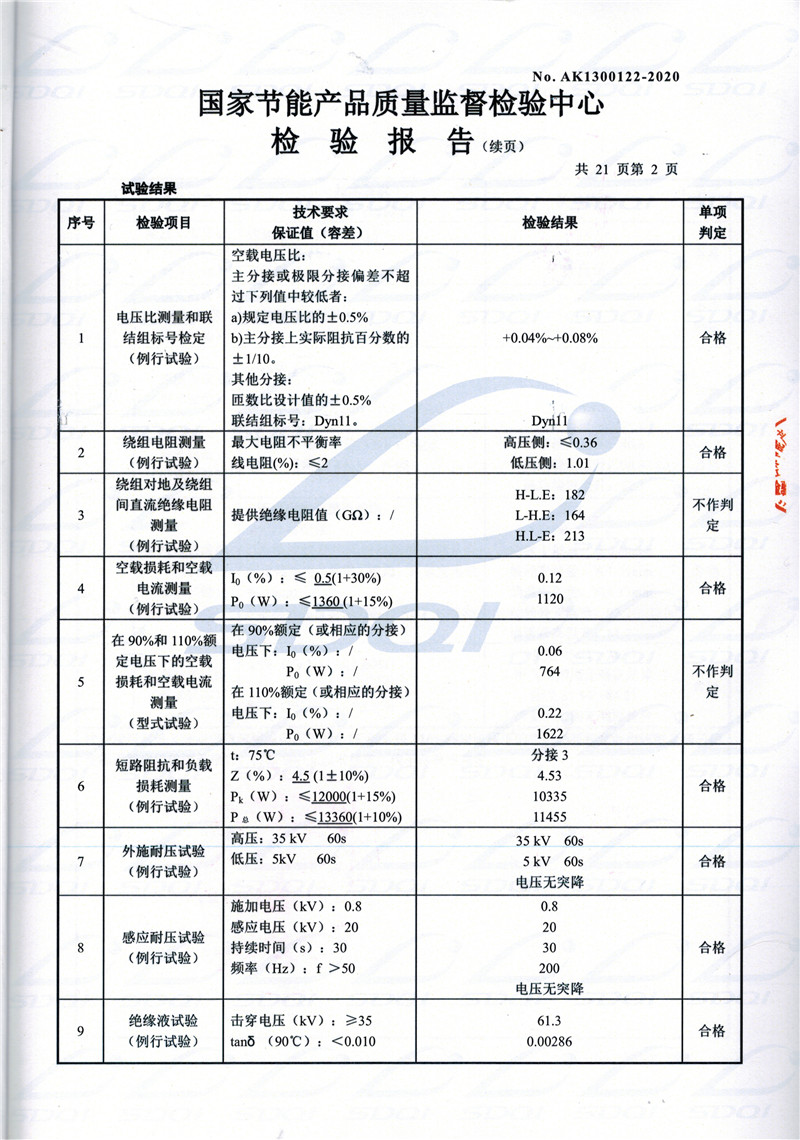 高低压试验报告-S11-1250新兴新兴新兴油浸式变压器-2.jpg